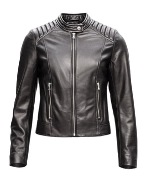 Black leather jacket Alina