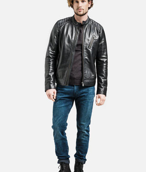Leather Jacket Black Adkins